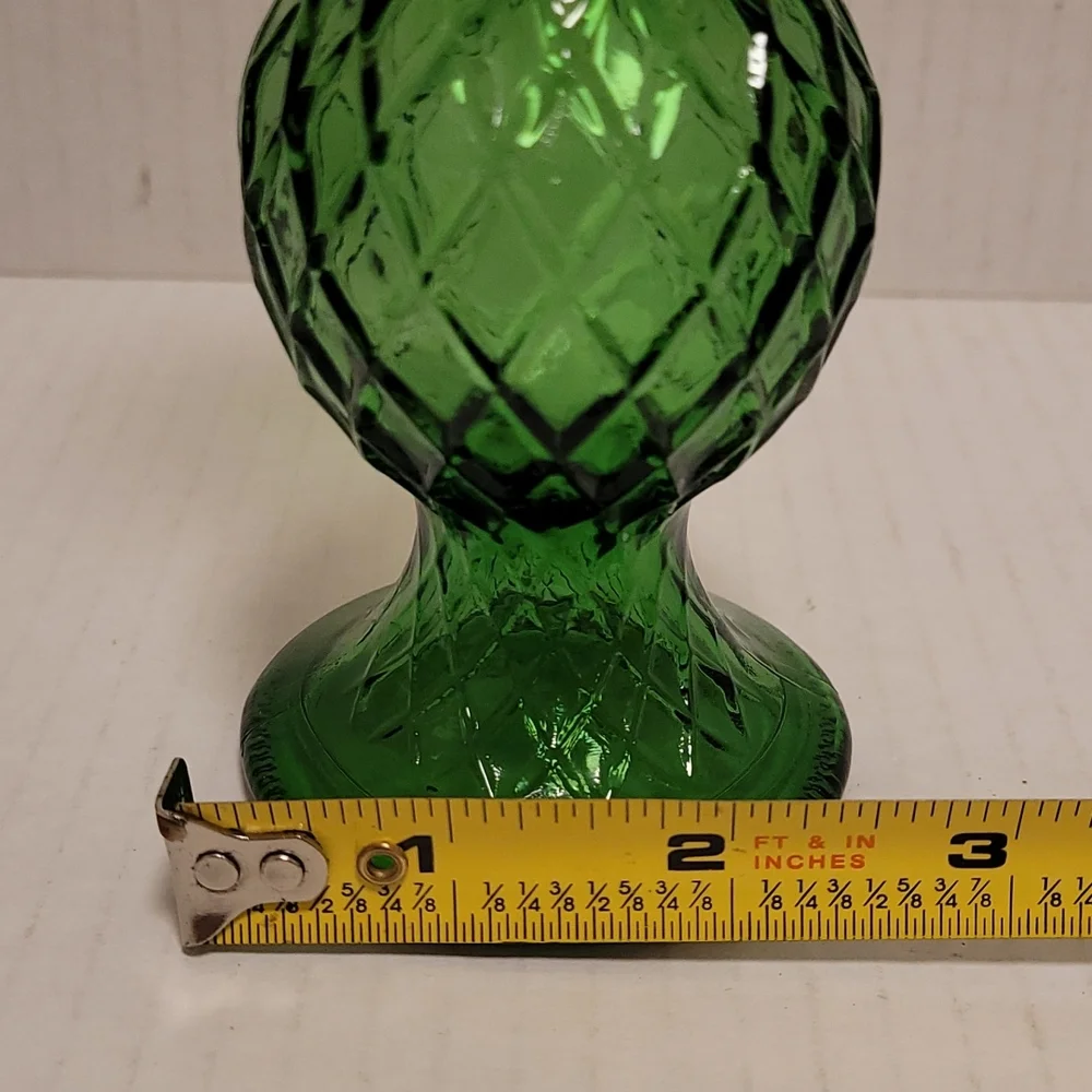 Vintage E.O. Brody Co. Green Glass Bud Vase